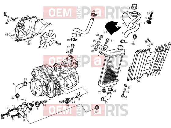 gilera RCR Engine » Refrigeration system