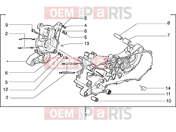 gilera Runner 50 2T Engine » Crankcase