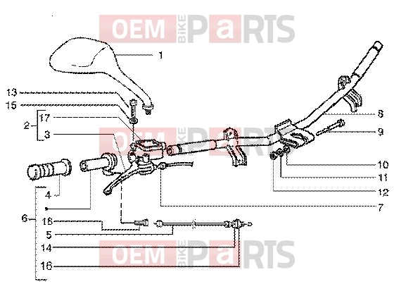 gilera Runner 50 SP Handlebars » Handlebars component parts