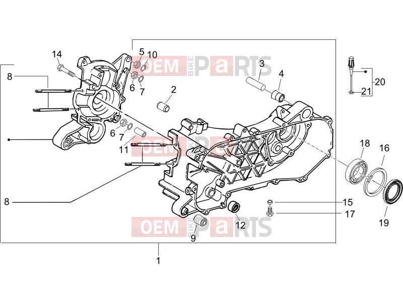 gilera 2006 Runner 50 SP -SC- Engine » Crankcase