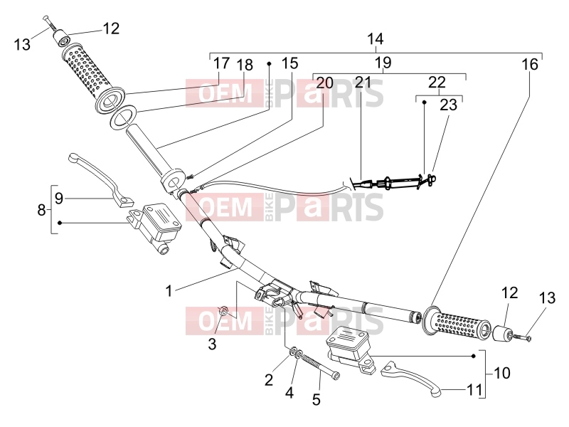 gilera 2008 Runner 50 SP -SC- Handlebars/Steering » Handlebars - Master cil.