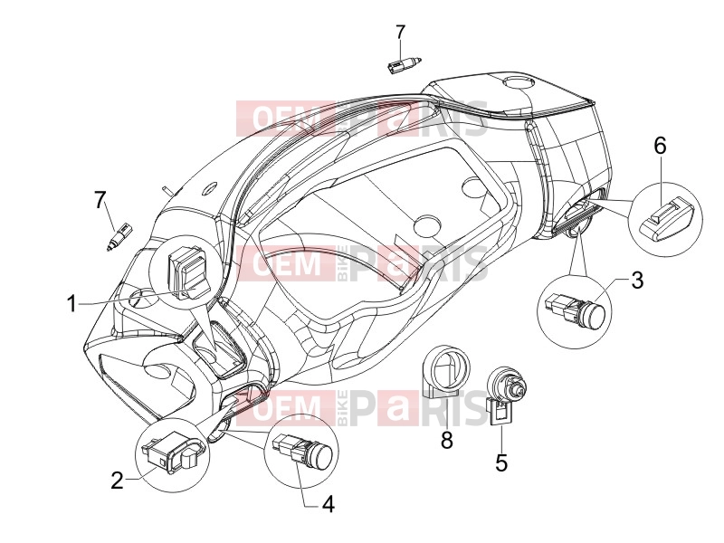 gilera 2012 Runner 50 SP Electrical system » Selectors - Switches - Buttons