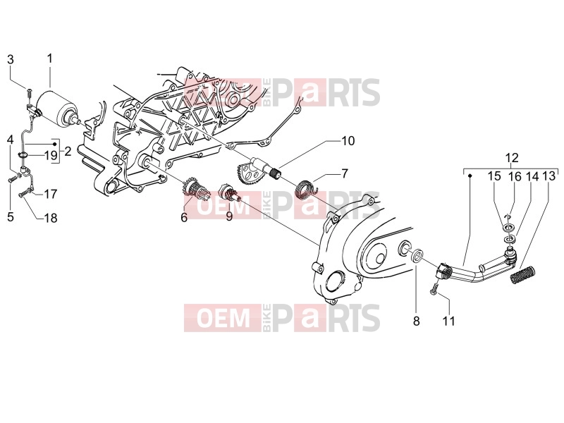 gilera 2014 Runner 50 SP Engine » Stater - Electric starter