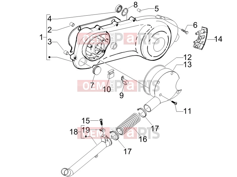 gilera 2016 Runner 50 SP Engine » Crankcase cover - Crankcase cooling