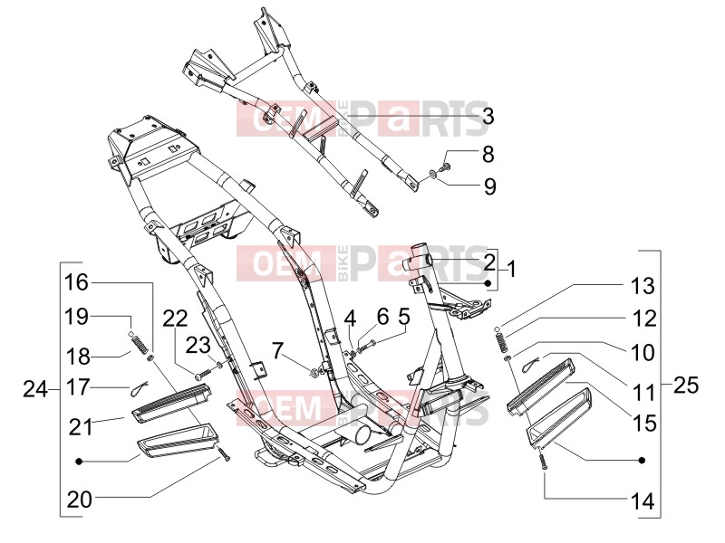 gilera 2016 Runner 50 SP Frame - Plastic parts - Coachwork » Frame/bodywork