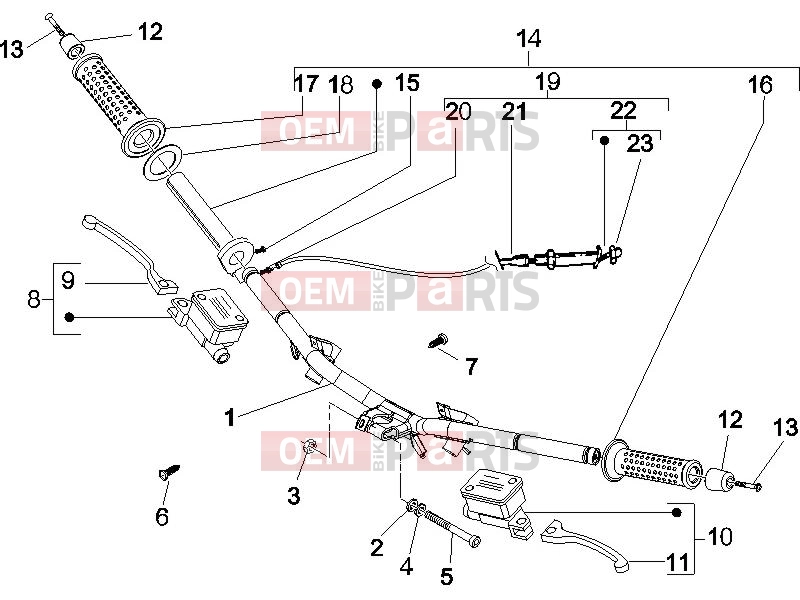 gilera 2005 Runner 50 SP Handlebars/Steering » Handlebars - Master cil.