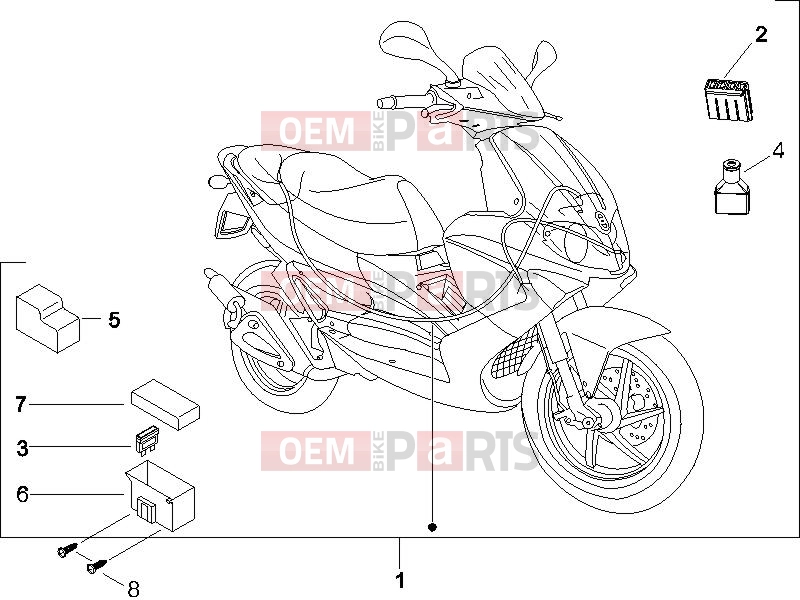 gilera 2006 Runner 50 SP Electrical system » Main cable harness
