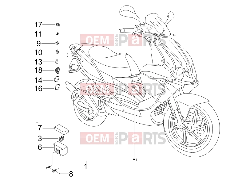 gilera 2007 Runner 50 SP Electrical system » Main cable harness