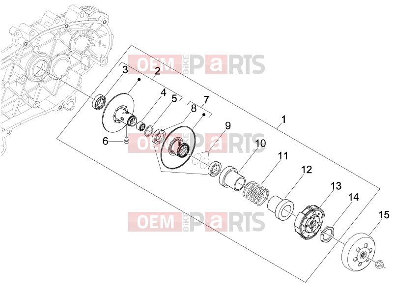 gilera 2009 Runner 50 SP Engine » Driven pulley