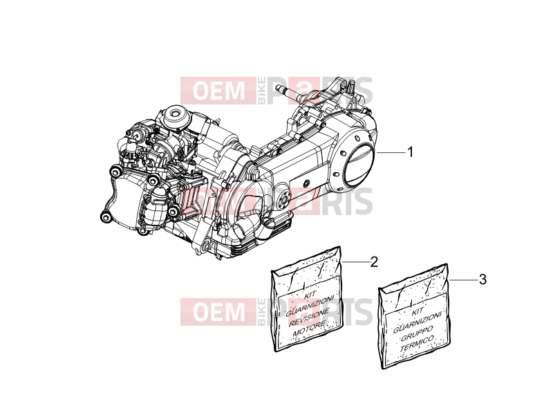 gilera 2008 Runner 125 ST 4T Engine » Engine, assembly