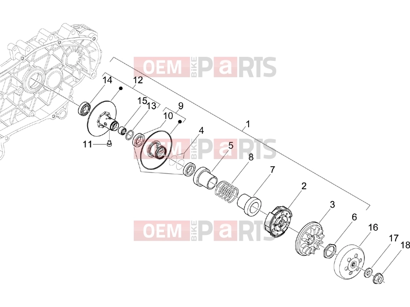 gilera 2014 Runner 125 ST 4T Engine » Driven pulley