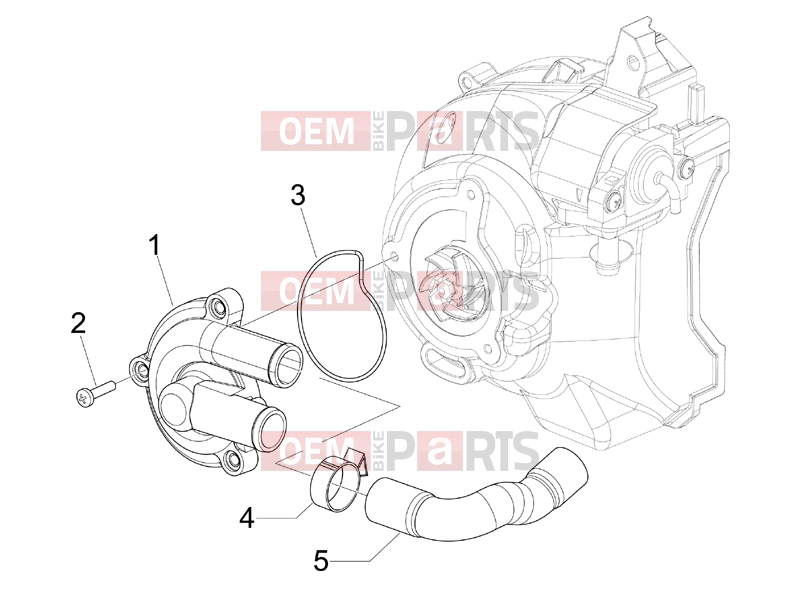 Engine » Cooler pump - Gilera Runner 125 ST 4T 2017