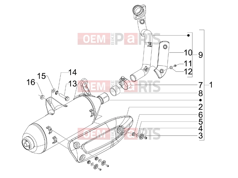 gilera 2017 Runner 125 ST 4T Engine » Silencer