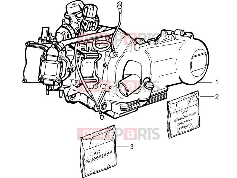 Engine » Engine, assembly - Gilera Runner 200 VXR 4T 2005