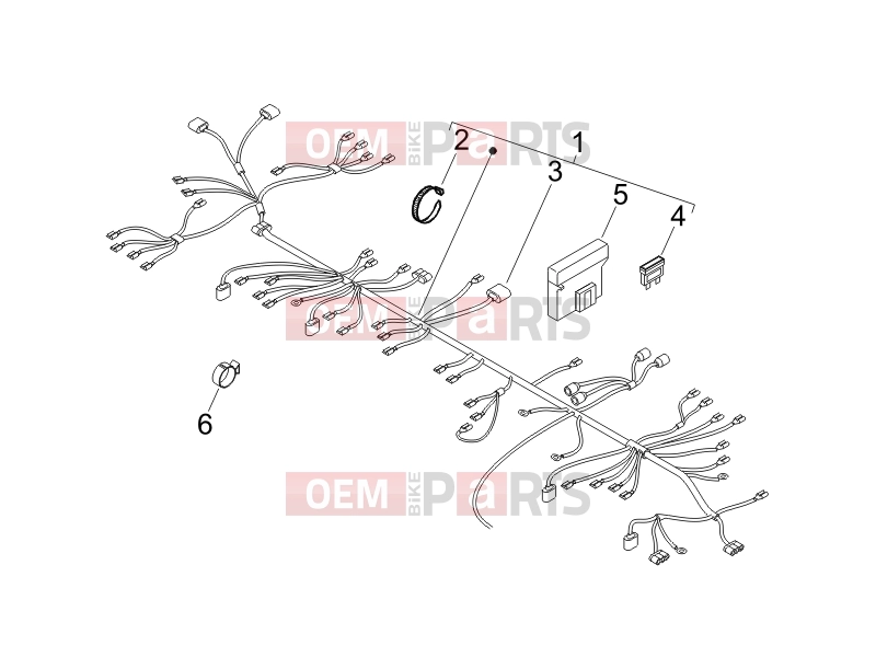 Electrical system » Main cable harness - Gilera Stalker 50 2005