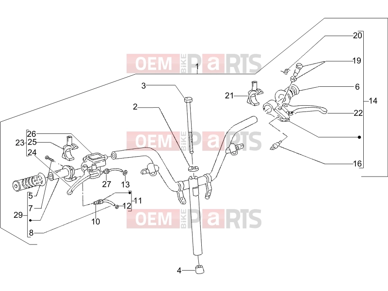 gilera 2006 Stalker 50 Handlebars/Steering » Handlebars - Master cil.