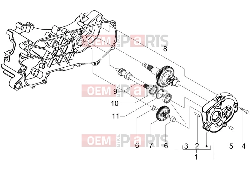 Engine » Reduction unit - Gilera Stalker 50 2010