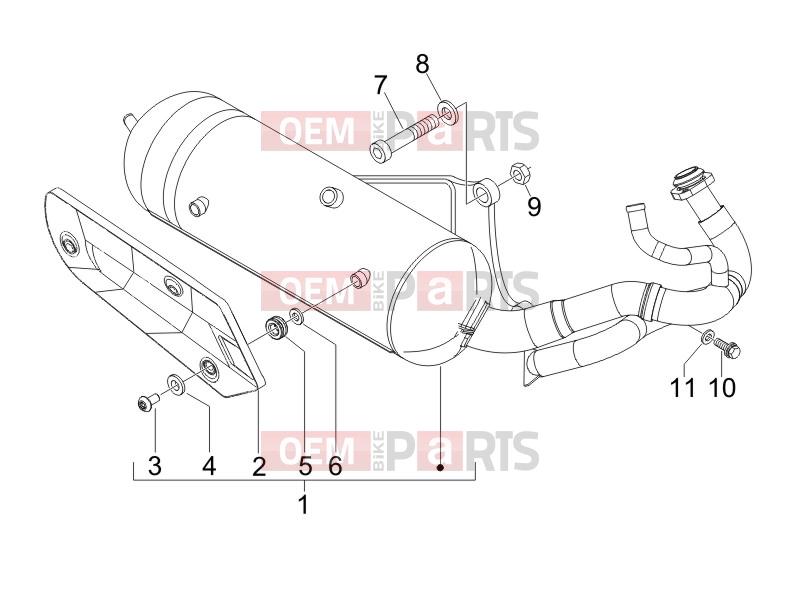 Engine » Silencer - Gilera Stalker 50 2010
