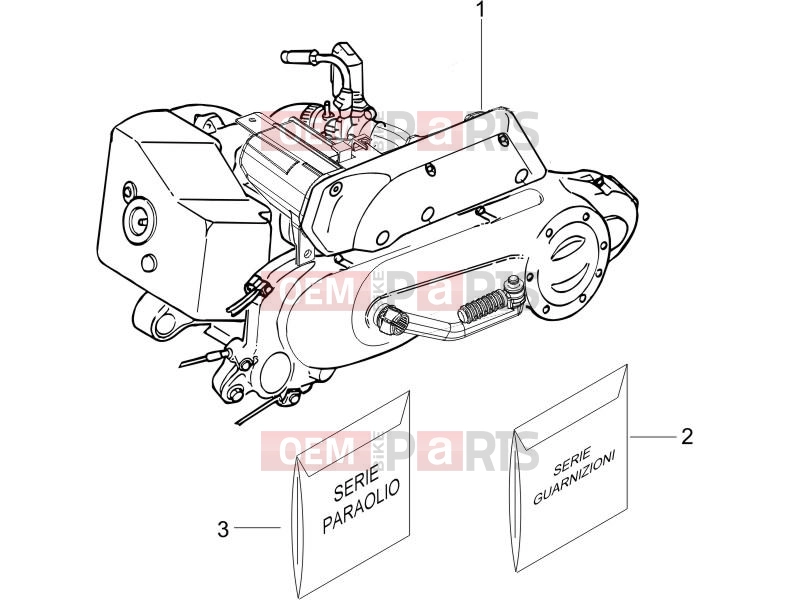 gilera 2011 Stalker 50 Engine » Engine, assembly