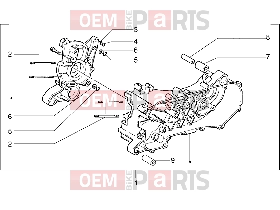 Engine » Crankcase - Gilera Storm 50