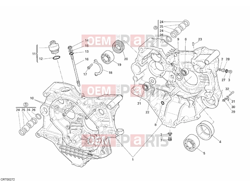 DUCATI 2008 Monster S4RS CRANKCASE » ENGINE CASE