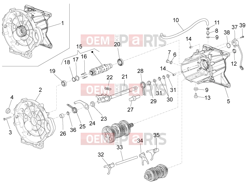 MOTOGUZZI Eldorado 1400 ABS Engine » Gear box / Selector / Shift cam