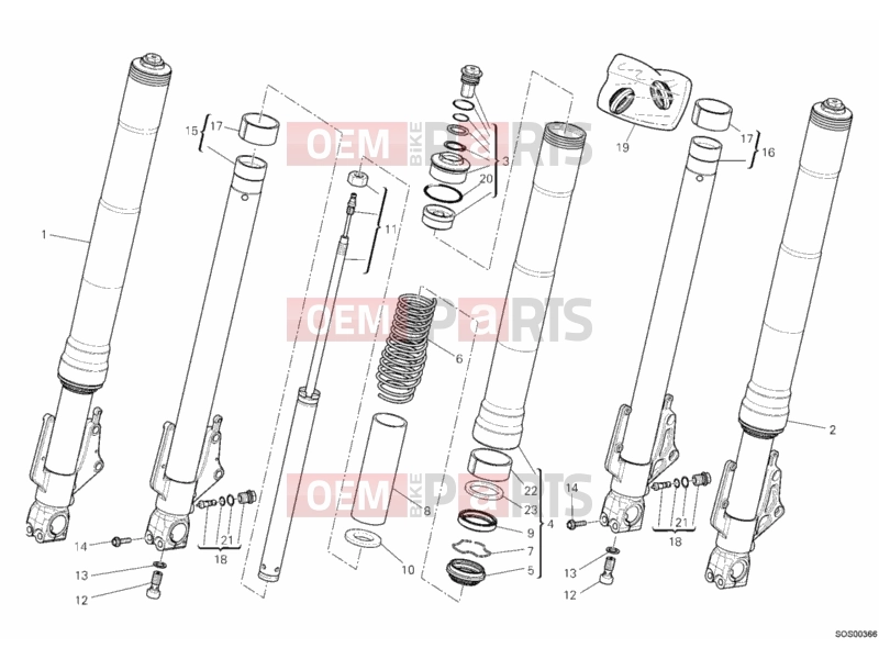 DUCATI 2007 Multistrada 1100 FRONT FORK » FRONT SUSPENSION