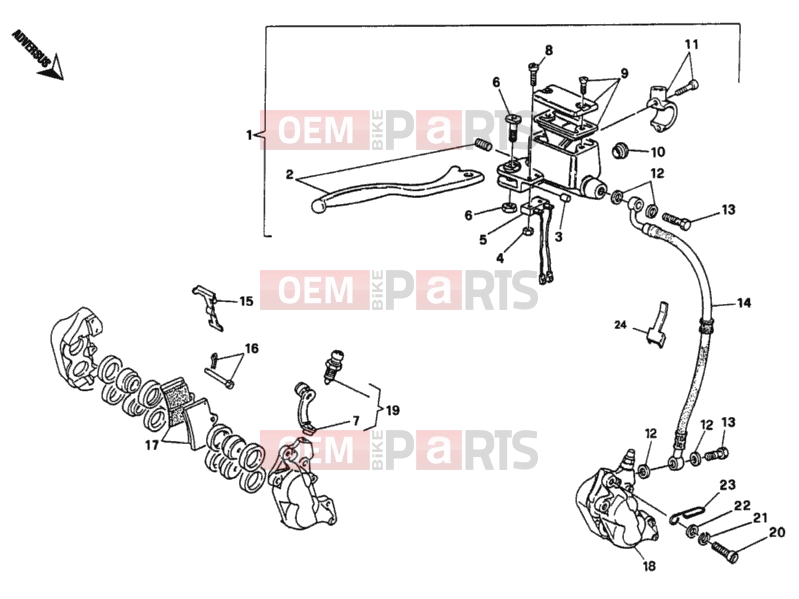 DUCATI 2007 Monster 400 FRONT BRAKE SYSTEM » BRAKING SYSTEM