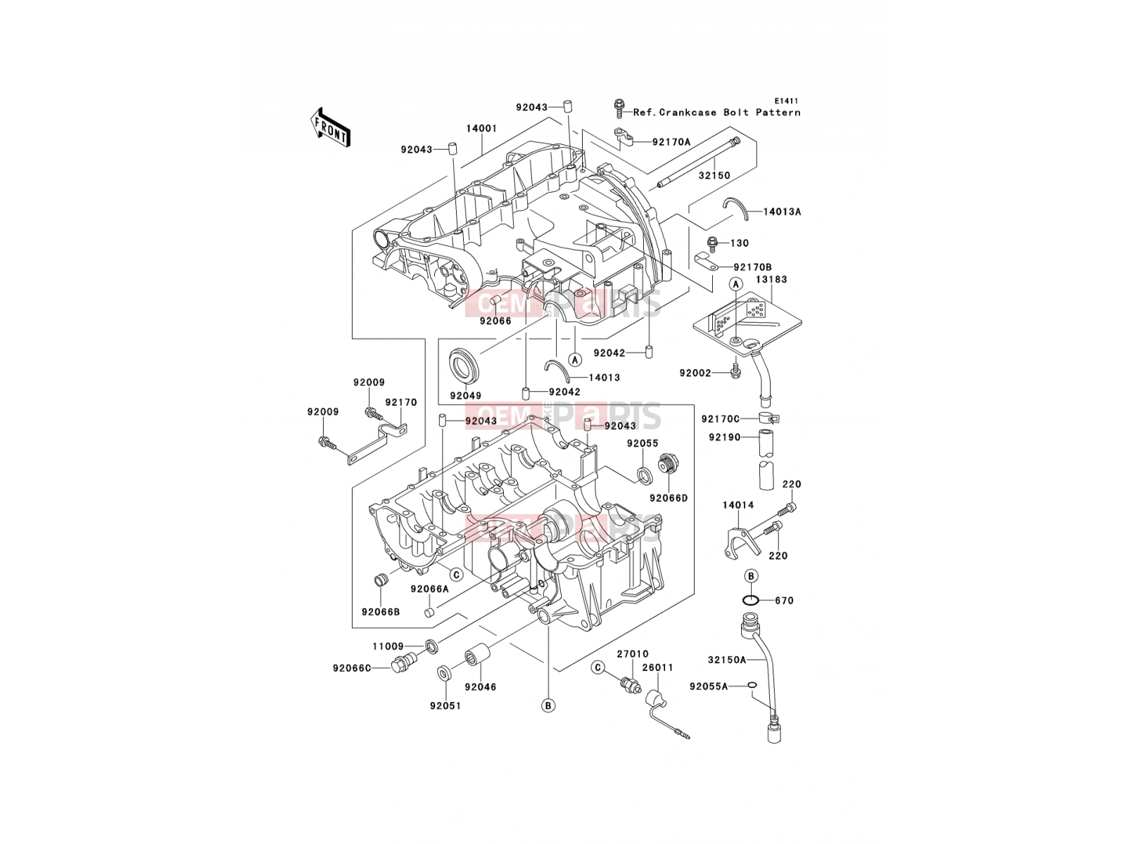 KAWASAKI 1999 Crankcase