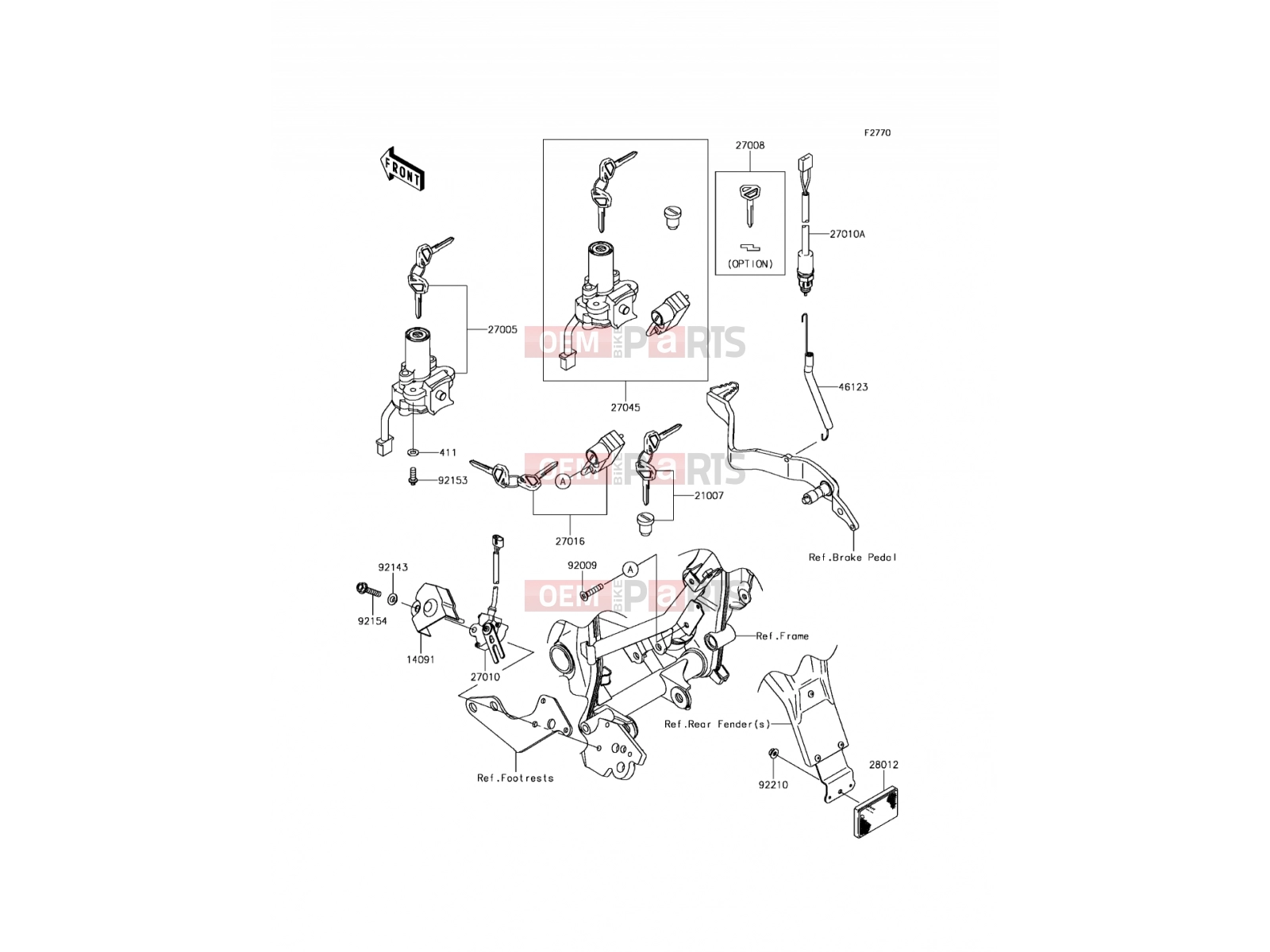 Ignition Switch - Kawasaki D-TRACKER 125 (KLX125DCF) 2012