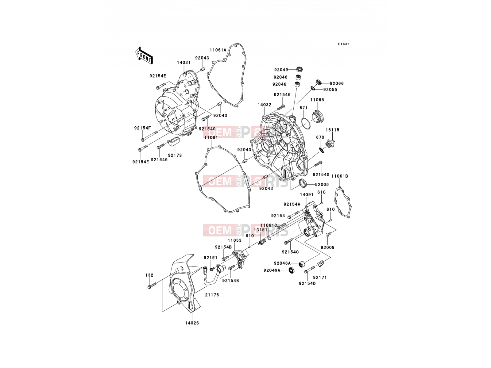 Engine Cover(s) - Kawasaki VERSYS (KLE650CDF) 2013