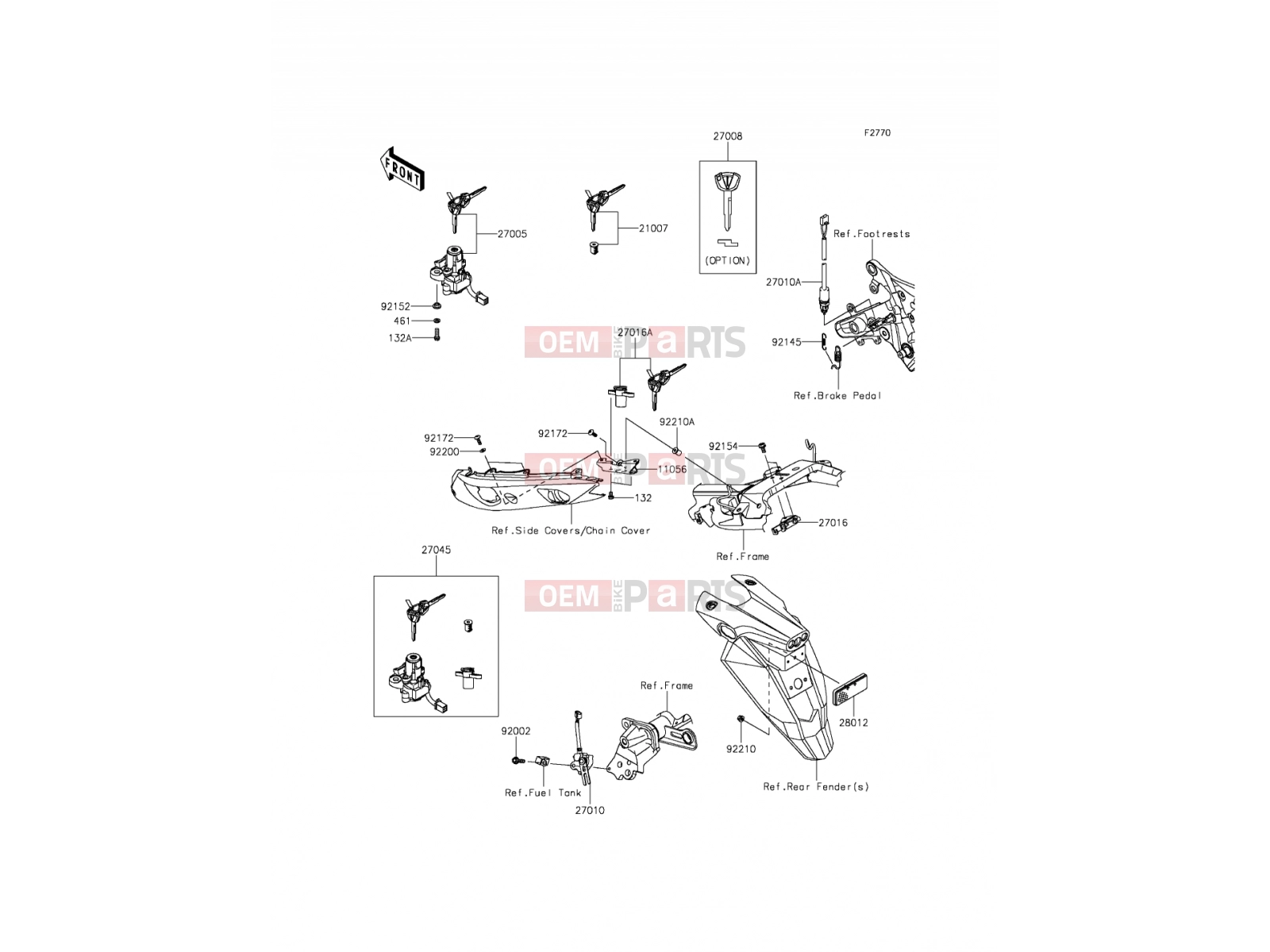 Ignition Switch - Kawasaki ER-6f ABS (EX650FEF) 2014