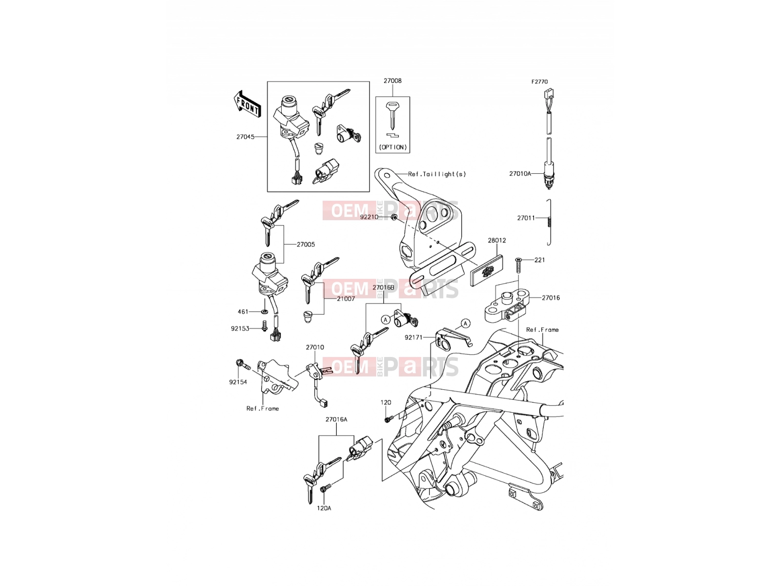 Ignition Switch - Kawasaki W800 (EJ800AGS) 2016