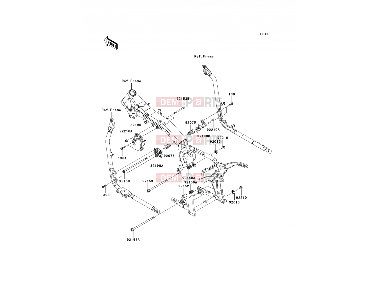 Engine Mount - Kawasaki VN2000 (VN2000-A1H) 2004