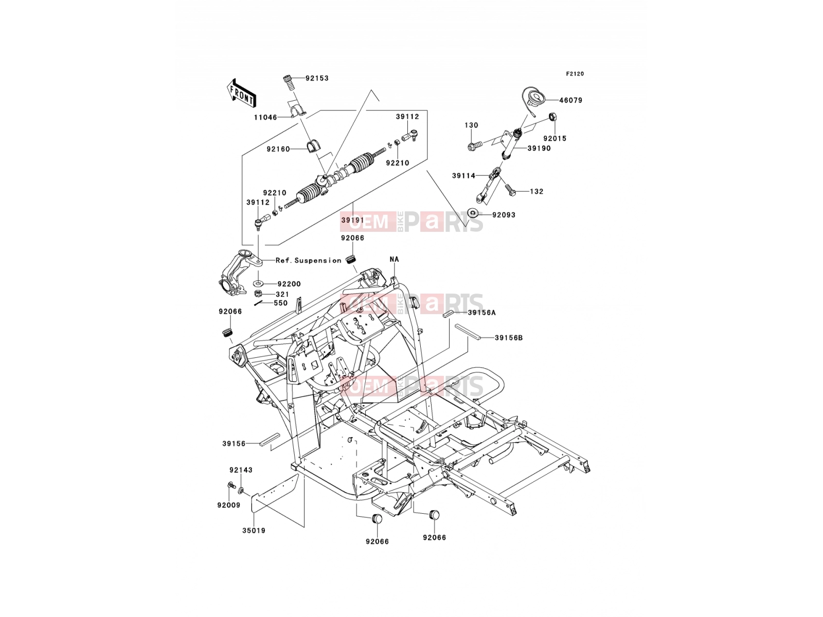 Frame - Kawasaki MULE 610 4x4 (KAF400AEF) 2014