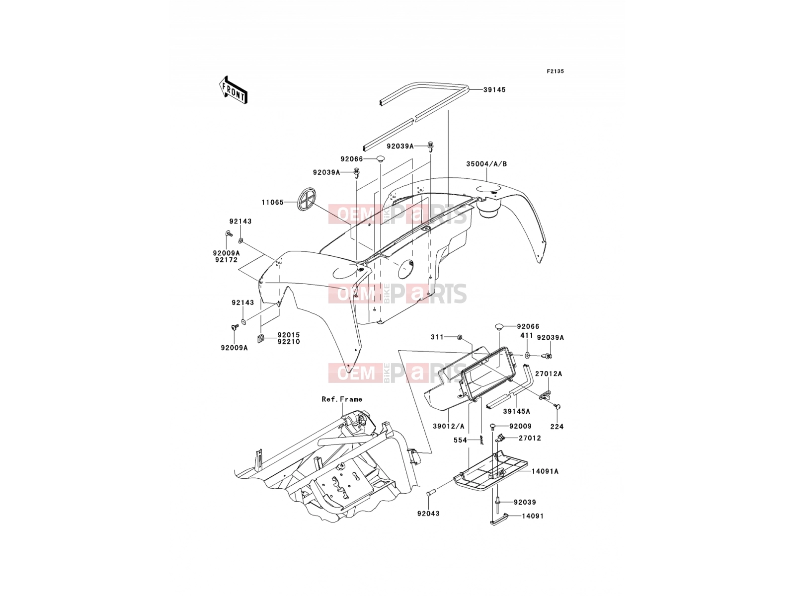 Front Box - Kawasaki MULE 610 4x4 (KAF400AEF) 2014
