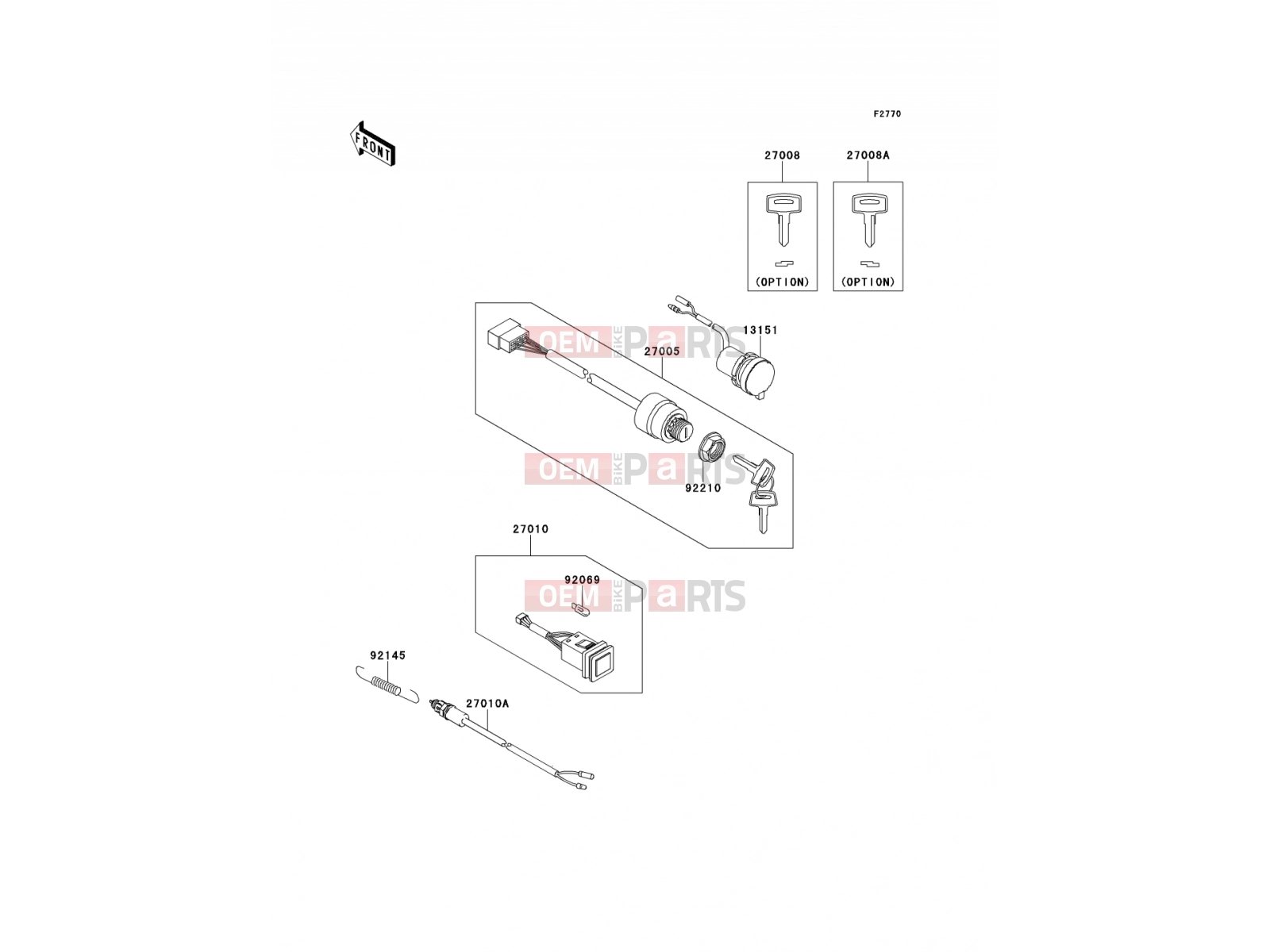 Ignition Switch - Kawasaki MULE 610 4x4 (KAF400AEF) 2014