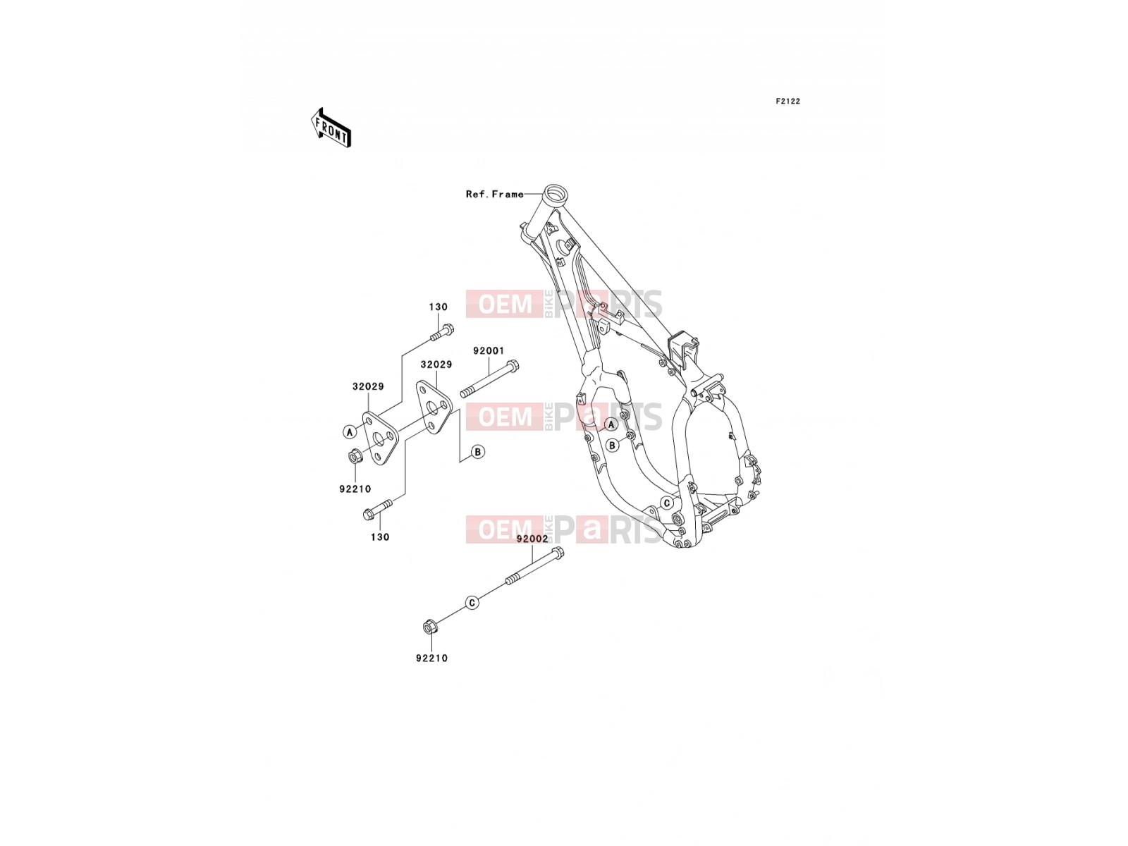 Engine Mount - Kawasaki KX500 (KX500-E13) 2001