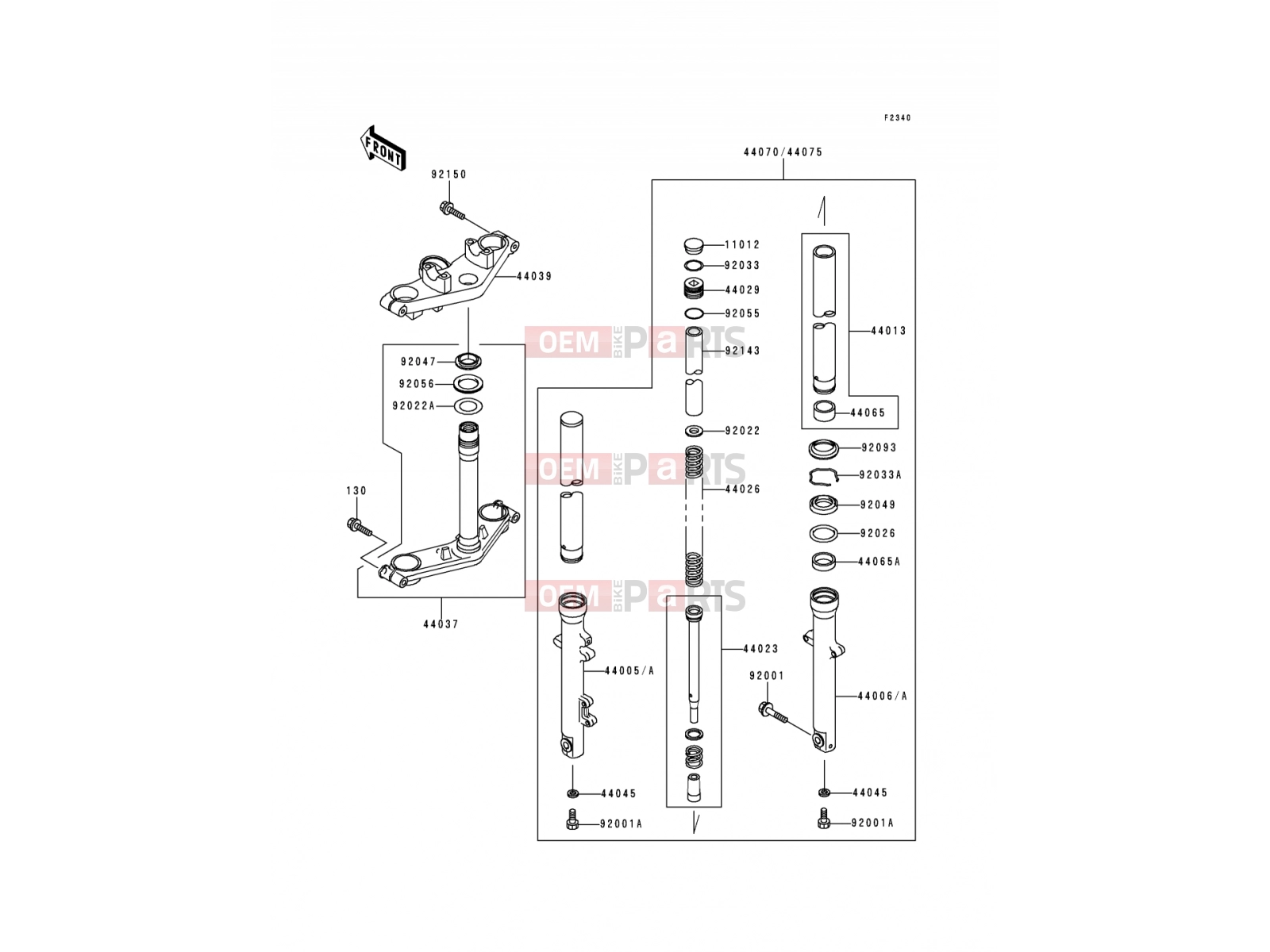 Front Fork - Kawasaki ER-5 (ER500-B4) 2000
