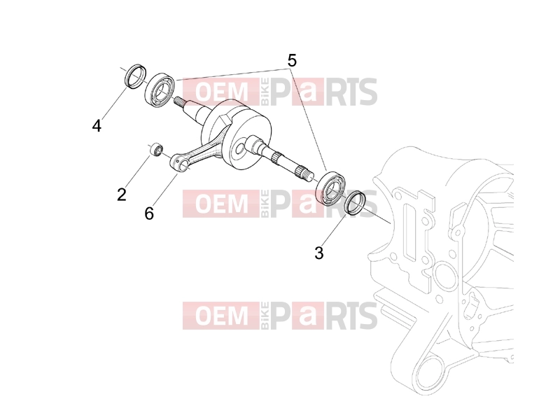 Engine » Crankshaft - Piaggio Fly 50 2T 2013