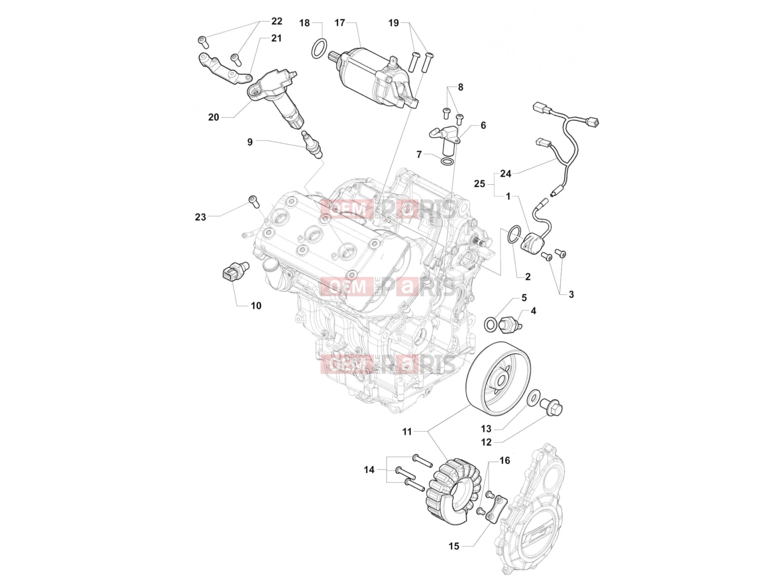 MV Agusta Brutale 800 <2016 Engine Electric System