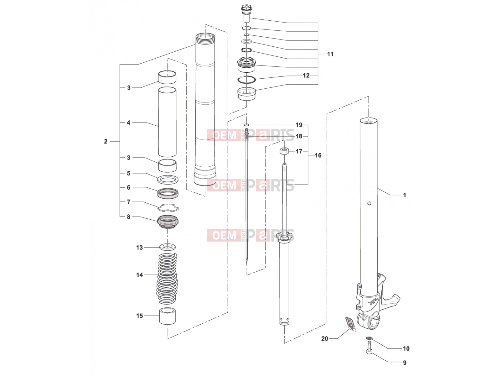 MV Agusta Brutale 800 RR Front Fork Left