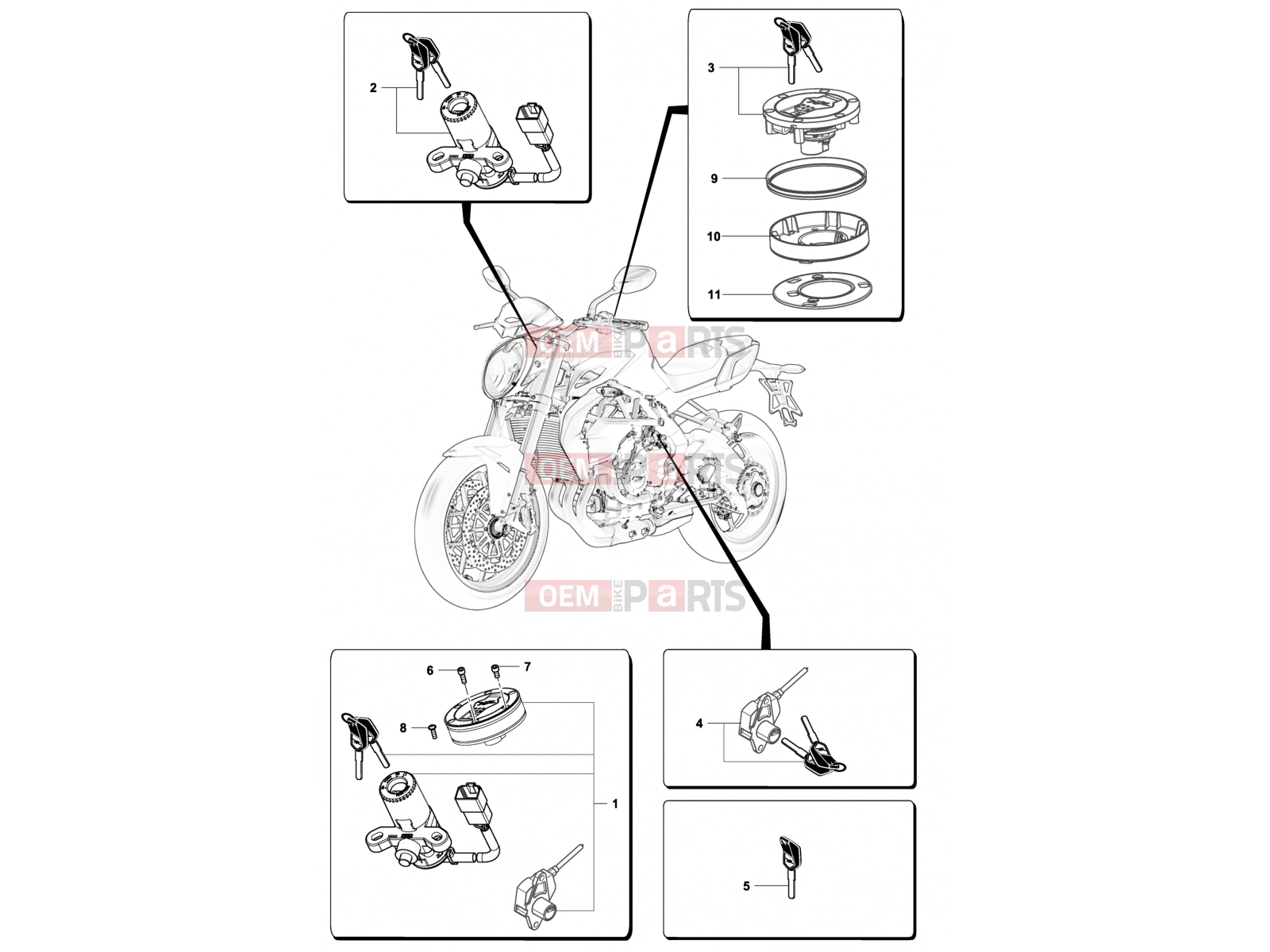 MV Agusta Dragster 800 Locks