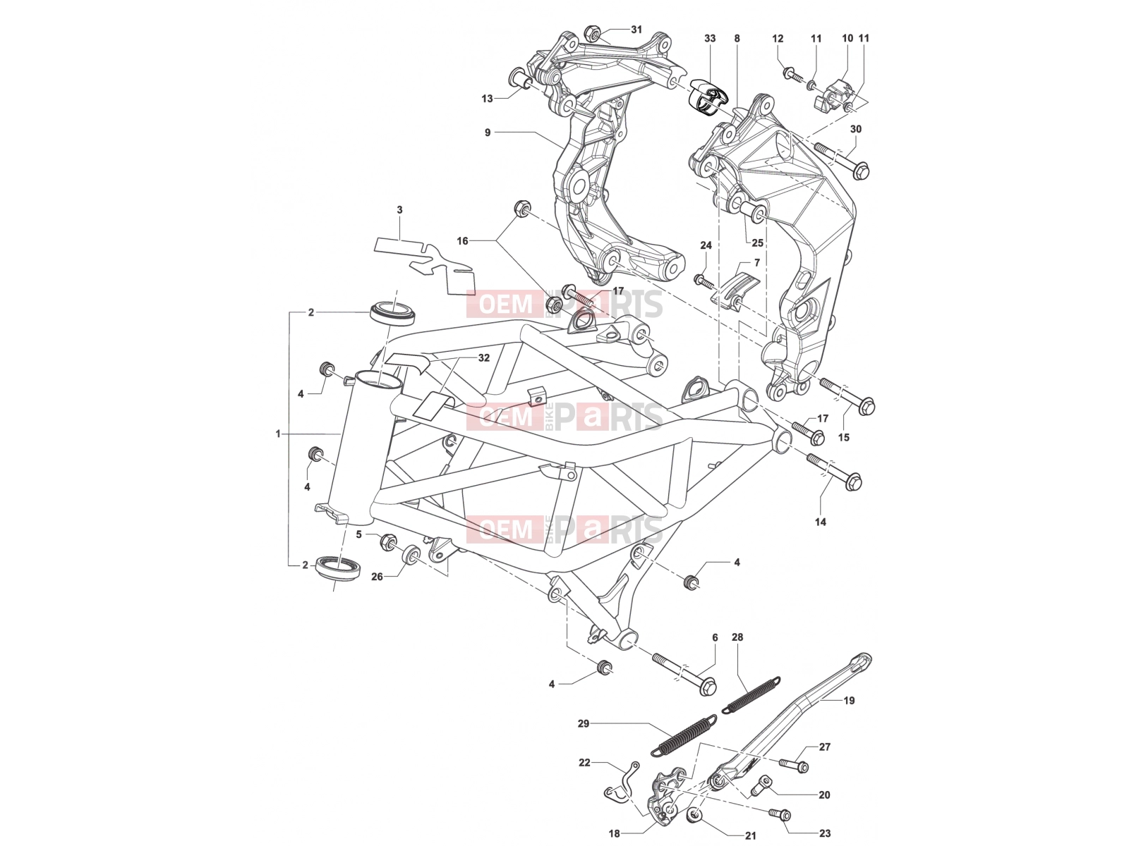 MV Agusta Dragster 800 RR Frame Assembly