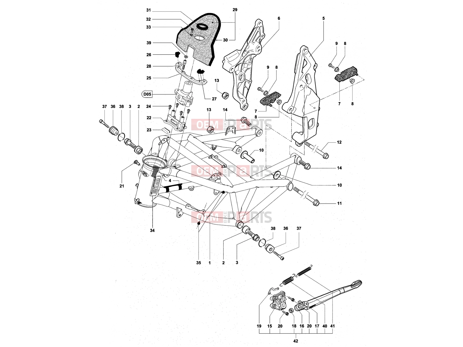 MV Agusta Brutale 910 S Frame Assembly