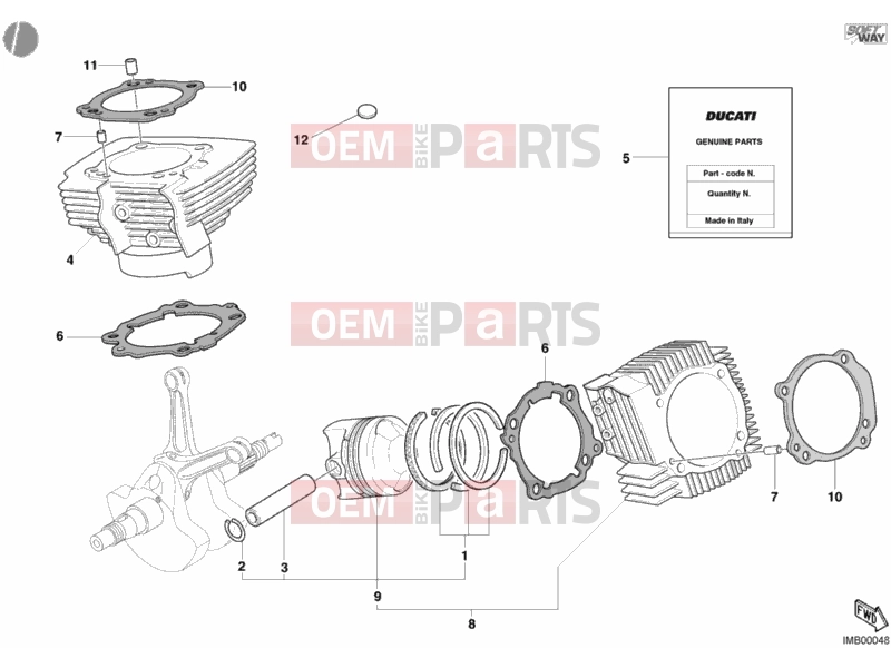 DUCATI 2006 Multistrada 1000 CYLINDER - PISTON » ENGINE CASE