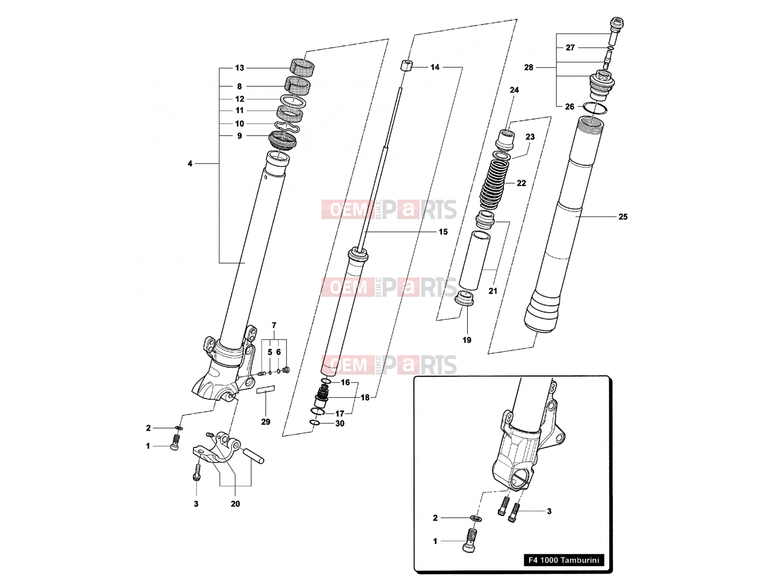 MV Agusta 2004 F4 AGO Front Fork Left