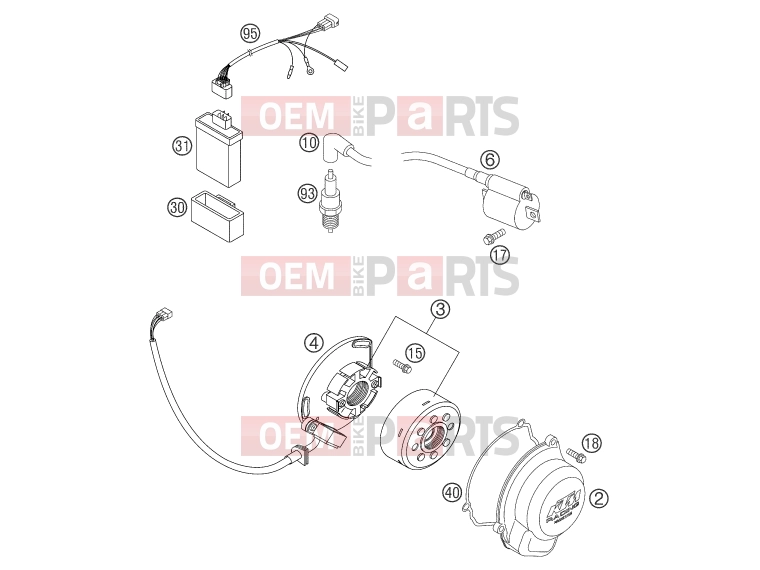 IGNITION SYSTEM|Engine|39 - KTM 105 SX (6101D5) [EU] 2004