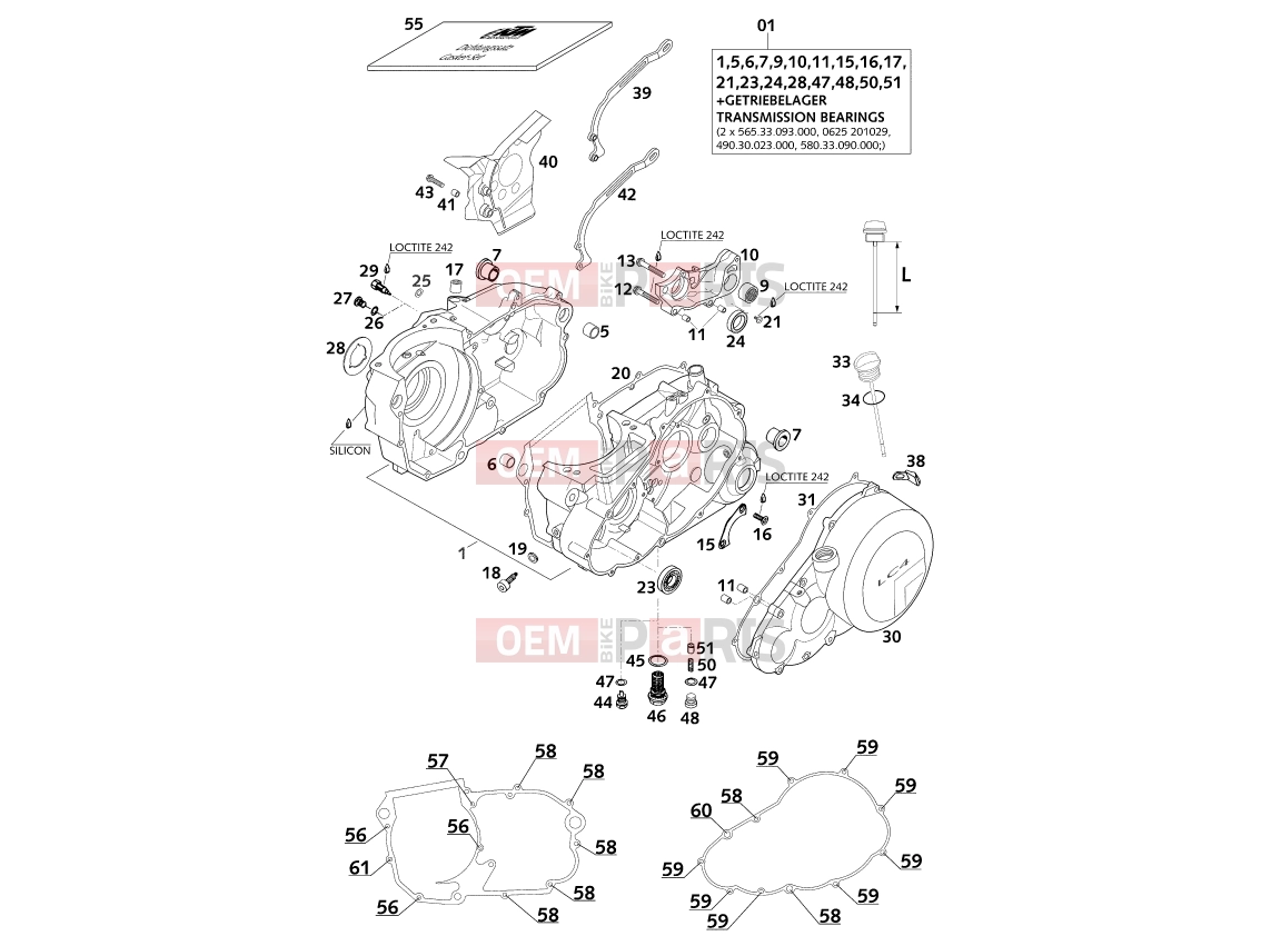 KTM 640 LC4-E SILBER/18,5Lt (972607) [EU] 2000 ENGINE CASE|Engine|30