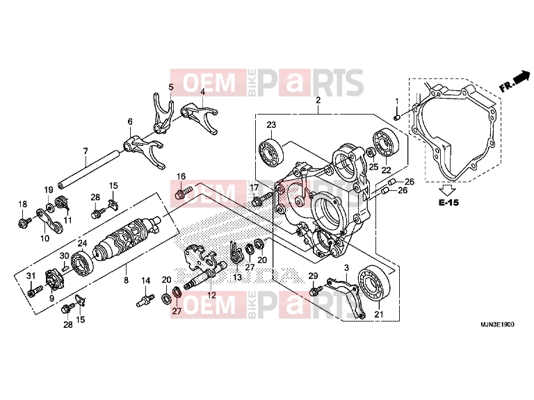E-19 GEARSHIFT DRUM - Honda CTX1300A 2016